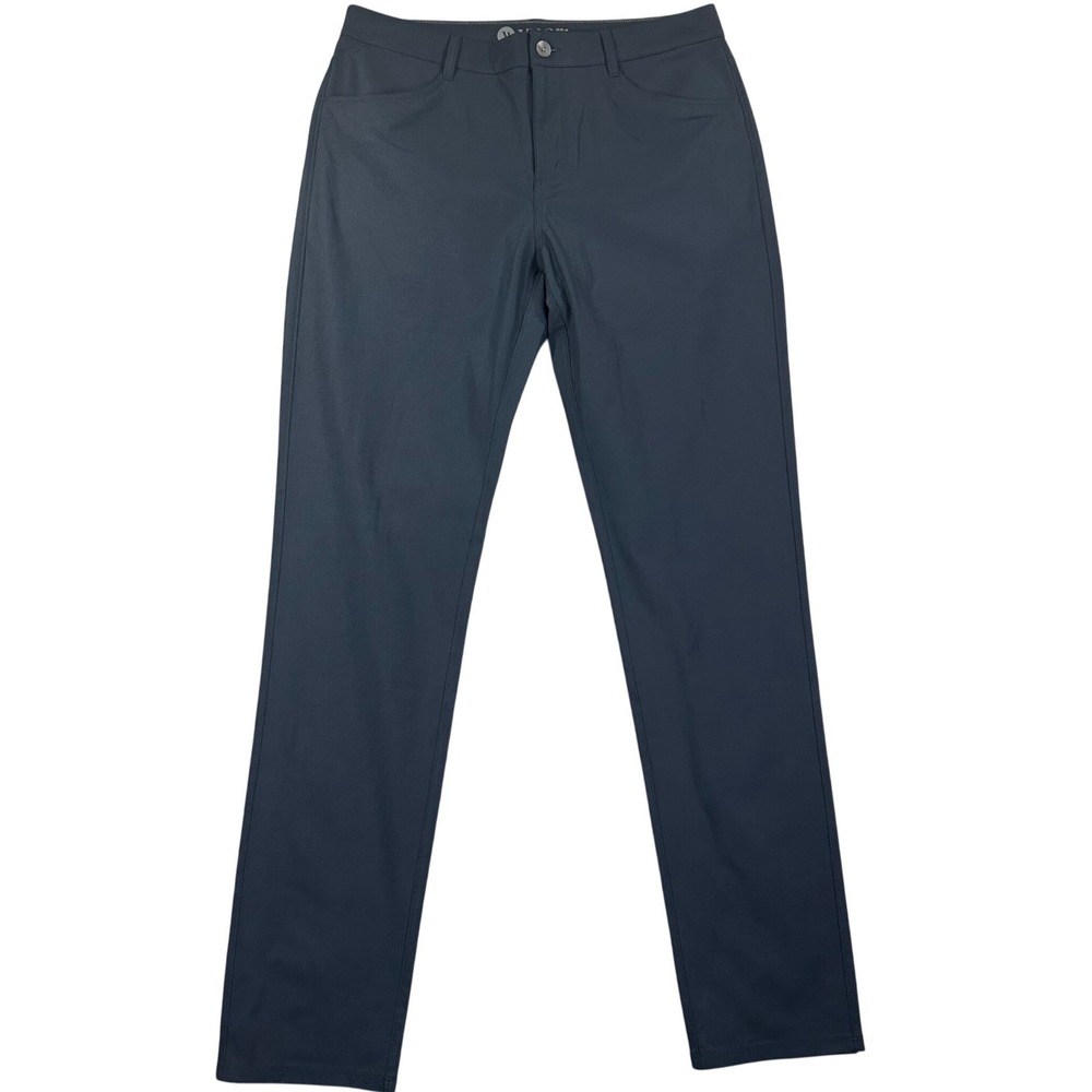 Vuori Meta Pant Mens 34x33 Navy Blue Athletic Slim Fit V430 Tech Performance EUC